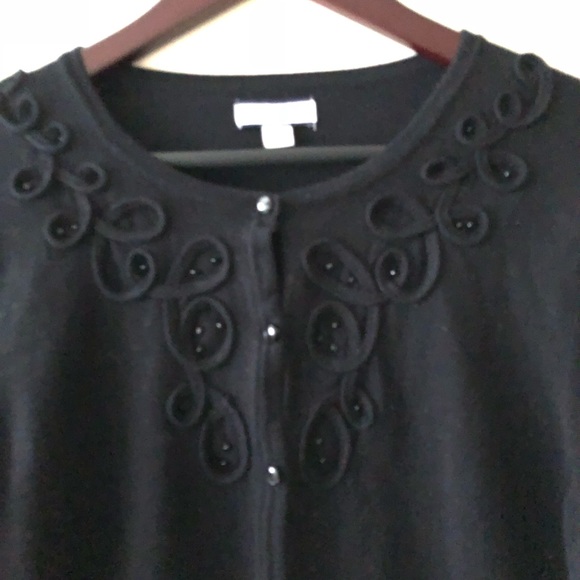 Croft & Barrow Cardigan w/ Bead and Trim Detail - Picture 1 of 7